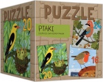 Ptaki. Puzzle 3 w 1